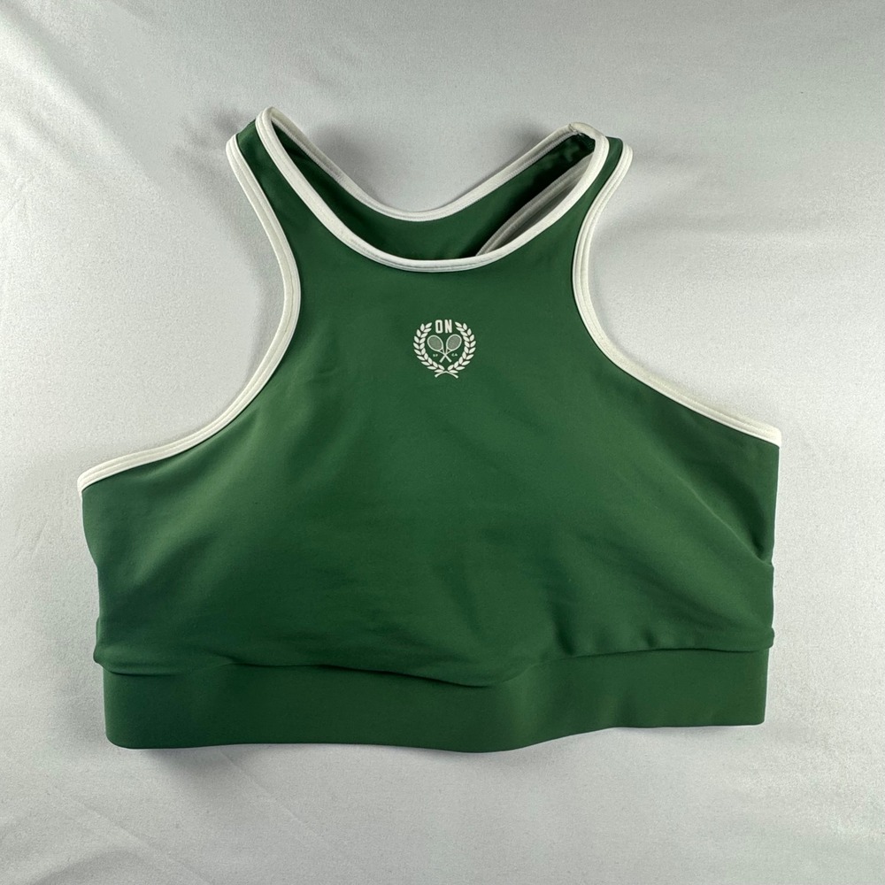 Old Navy Green and White Racerback Sports Bra